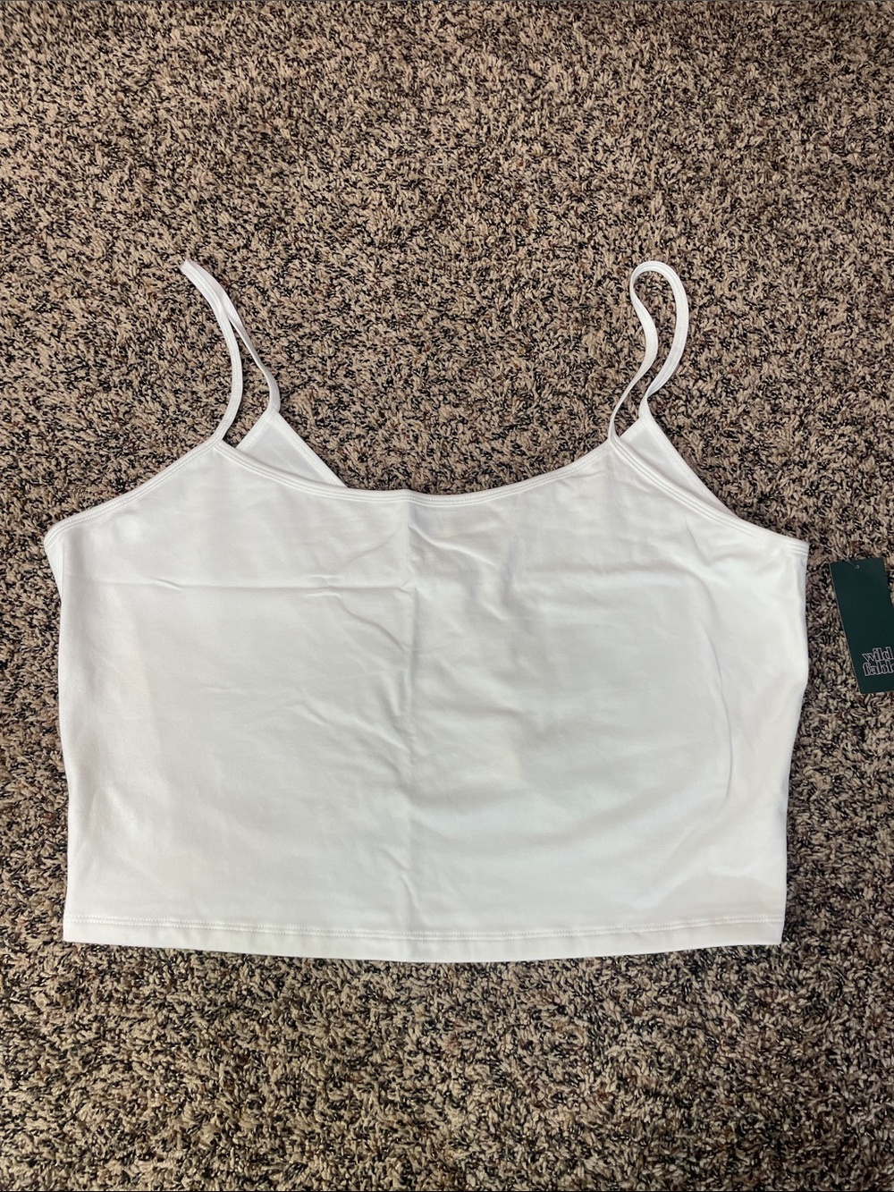 Wild Fable Crisp White Women's Cropped Scoop Back Camisole Tank Plus Size 3X NWT